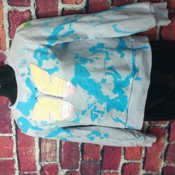 Calvin Klein sequence butterfly tye dye pullover sweatshirt - Picture 2 of 7